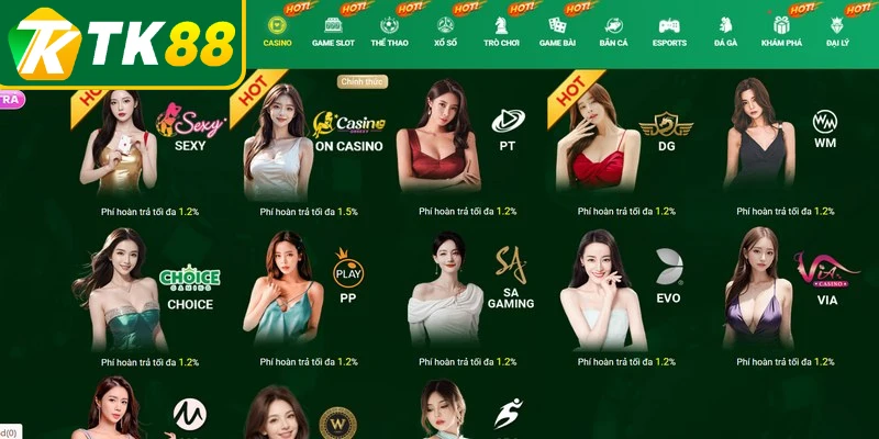 Giao diện cá cược chân thực đẳng cấp tại Casino TK88 Giao diện cá cược chân thực đẳng cấp tại Casino TK88