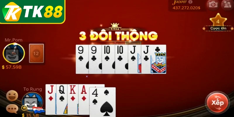 Chơi bài tiến lên miền Nam TK88 mang tới sự kết hợp hoàn hảo