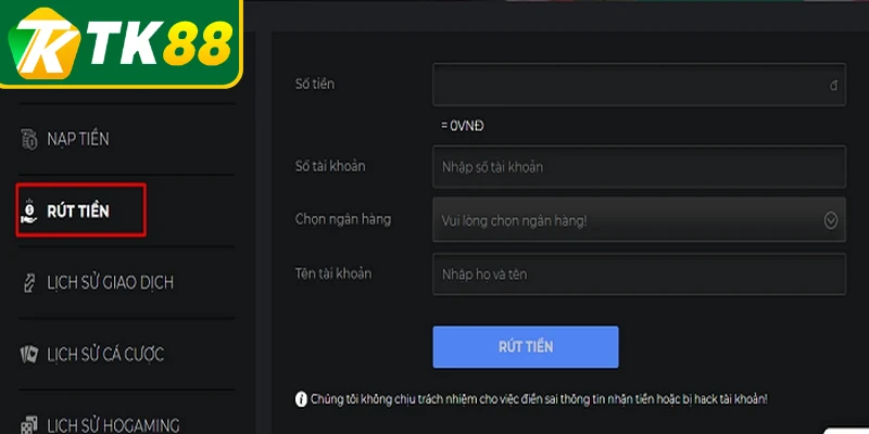 Liên hệ bộ phận hỗ trợ khi gặp sự cố rút tiền để được hỗ trợ ngay