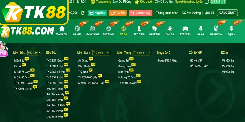 Xổ số TK88 mở ra không gian chốt số lô đề trực tuyến đỉnh cao Xổ số TK88 mở ra không gian chốt số lô đề trực tuyến đỉnh cao